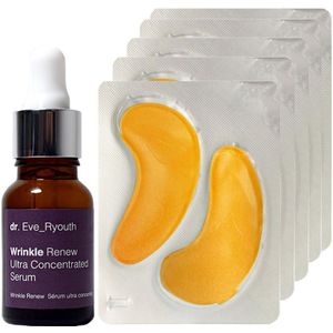 Wrinkle Renew Ultra Geconcentreerd Serum 15ml + 24K Goud + Antioxidant Hydraterende Oogbehandelingen Pads