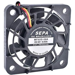 MF52D-08A 5010 52mm 8V 0.05A 3line silent fan For personal DIY transformation cooler