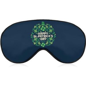 Hand getekend St.Patricks Day Happy Sleep Mask met verstelbare riem, comfortabel zacht oogmasker slaaphulp, lichtblokkerende oogmaskers