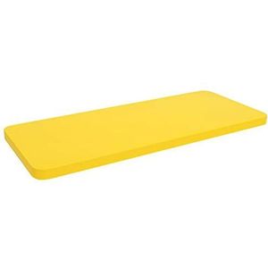 Wandgemonteerde tafel, eettafel bureau, 2,5 cm dikke dichtheid board laadvermogen 60 kg glad oppervlak met metalen beugel voor keuken, slaapkamer, kantoor (kleur: geel, maat: 50 x 50 cm)