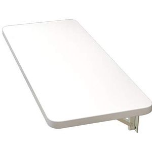 DangLeKJ Opvouwbare druppelbladtafel, wandgemonteerd bureau, 2,5 cm dik mdf glad oppervlak met metalen beugel voor leesboeken, laptop, ontbijt (kleur: wit, maat: 100 x 40 cm)