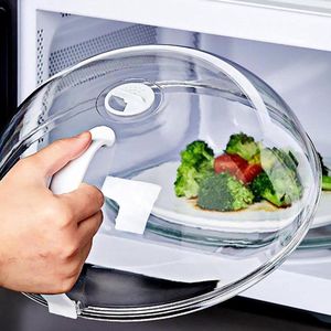 Royouzi 2 stuks magnetronafdekking, afdekhoes, magnetron, opvouwbaar, 26,5 cm, spatbescherming, magnetronaccessoires, filtermand met stoomgaten voor groenten en fruit, conservering van levensmiddelen