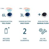 Nemo GO Infrarood Sensor Gestuurde Spoelknop Voor In Duoblokreservoir Spoeling 3/6 Liter Chroom