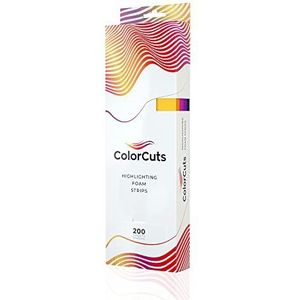 ColorCuts Highlighting Foam Strips - professionele thermische haarkleurstrips, 200 stuks, haarkleuring foamstrips, kappersaccessoires