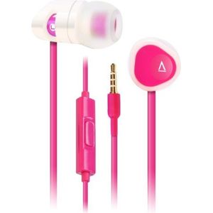 Creative MA200 headset (bekabelde, Android-besturingsfuncties voor oproepen en muziekweergave) voor Android-, iOS- en andere smartphones wit/roze