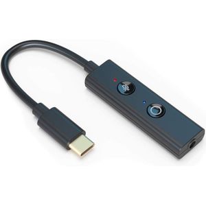 Creative SB PLAY! 4 - Hi-Res USB geluidskaart en DAC - Sound Blaster Play!4 - Draagbare Plug-and-play Hoge resolutie USB DAC, Bass boost en dynamic EQS, Microfoon dempen/dempen opheffen-regelaar,USB-C met meegeleverde USB-C naar USB-A converter