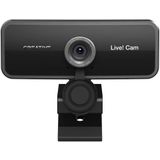 Creative Live! Cam Sync 1080p V2 Full HD groothoek-USB-webcam met automatische demping en ruisonderdrukking voor videogesprekken, verbeterde geïntegreerde dubbele microfoon, voor zoom, Skype