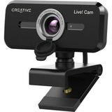 Creative Live! Cam Sync 1080p V2 Full HD groothoek-USB-webcam met automatische demping en ruisonderdrukking voor videogesprekken, verbeterde geïntegreerde dubbele microfoon, voor zoom, Skype
