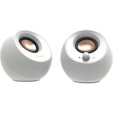 Creative - Pebble V3 - Luidspreker - Wit - Bluetooth 5.3, AUX, USB-C