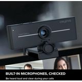 Creative Live! Cam Sync 4K - 4K UHD webcam met compensatie van achtergrondverlichting en ingebouwde microfoons (zwart)