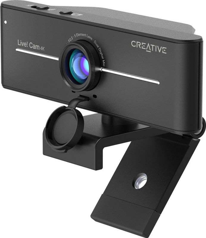 Creative Live! Cam Sync 4K - 4K UHD webcam met compensatie van achtergrondverlichting en ingebouwde microfoons (zwart)