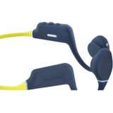 CREATIVE Outlier Free+ draadloze Bone-conduction-hoofdtelefoon met verstelbare transducers, IPX5 las- en spatbescherming, tot 10 uur batterijduur (grijs en limoengroen)