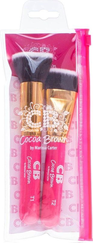 Cocoa Brown - Tontouring Brush Set - 2-delig - Voor Zelfbruiner en Golden Goddess Oil