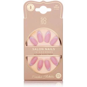 SOSU by SJ False Nails Frenchie - Kunstnagels - 24 Stuks - Glossy Finish - Cruelty Free