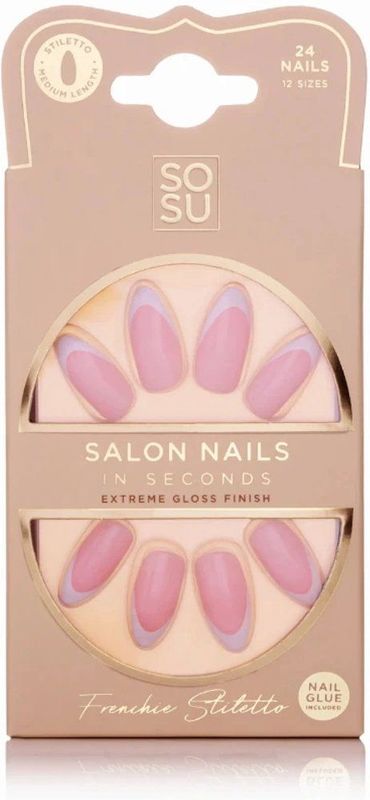 SOSU by SJ False Nails Frenchie - Kunstnagels - 24 Stuks - Glossy Finish - Cruelty Free