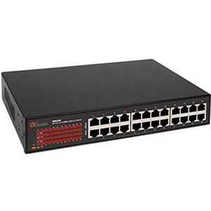 Hamlet 24-poorts netwerkswitch automatisch systeem voor 10/100 Mbps snelheidsdetectie in metaal (24 ports), Netwerkschakelaar