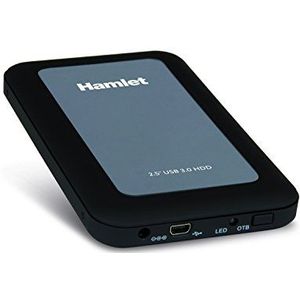 Hamlet - USB 3.0 Mirror Disk - Externe Behuizing - Zwart - Voor 2,5" SATA Harde Schijven