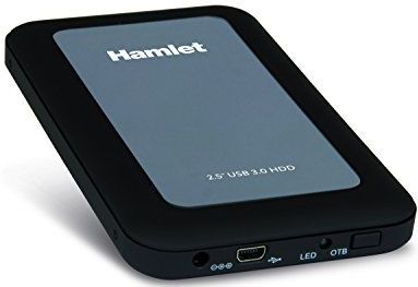 Hamlet - USB 3.0 Mirror Disk - Externe Behuizing - Zwart - Voor 2,5" SATA Harde Schijven