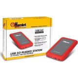 Hamlet - USB 3.0 Mirror Disk - Externe Harde Schijf Behuizing - Rood - 2,5"