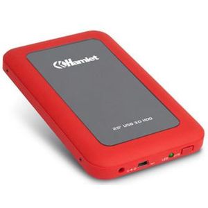 Hamlet - USB 3.0 Mirror Disk - Externe Harde Schijf Behuizing - Rood - 2,5"