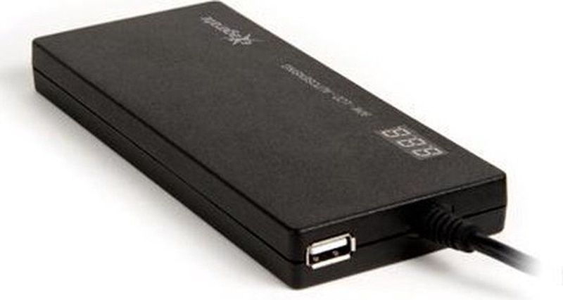 Hamlet - Universele Voeding - Zwart - 90W - LCD Automatische Spanningsselectie