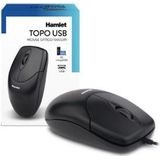 Hamlet - Topo Muis - Zwart - Bedraad - 1000dpi Optische Sensor