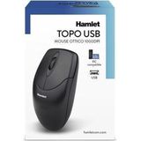 Hamlet - Topo Muis - Zwart - Bedraad - 1000dpi Optische Sensor