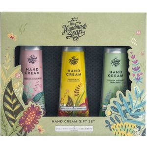 The Handmade Soap Collections Grapefruit & May Chang Cadeauset Handcream Tube Lemongras 30 ml + Handcream Tube Grapefruit 30 ml + Handcream Tube Lavendel 30 ml