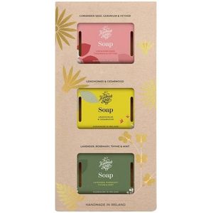 The Handmade Soap - Zeep Cadeauset - Citroengras - Lavendel - Korianderzaad - 100 g per stuk