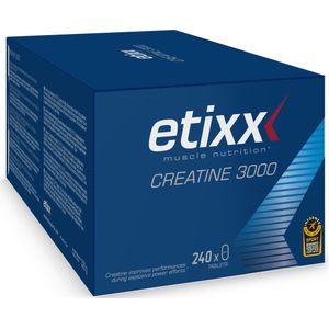 Etixx Creatine 3000 - Muscle Nutrition - Supplementen - 240 tabletten - Voor explosieve krachtinspanningen - Toename spierkracht en -massa - Glutamine - Taurine