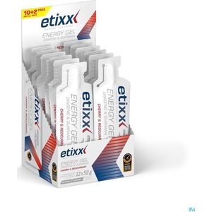 Etixx Ginseng & Guarana Energy Gel-Red Fruit - 12 stuks