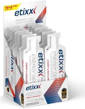 Etixx Ginseng & Guarana Energy Gel Aalbes - Kers Gelstick 12x50g
