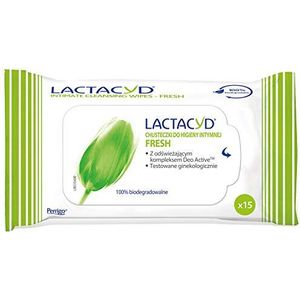 Lactacyd Fresh Verfrissende doekjes voor intieme hygiëne, met verfrissend deo-complex - 15 stuks