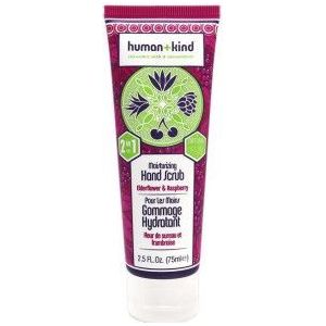 Human+Kind - Handscrub met vlierbloesem en framboos – peeling, zacht reinigen, hydraterend en verzachtend – natuurlijke en veganistische verzorging – 70,9 g tube