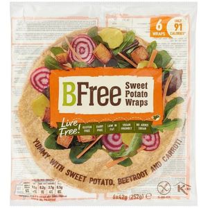 BFree Zoete Aardappel Wraps 6 x 42g