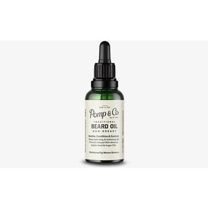 Pomp & Co - Baardolie - Glazen Fles - Amandel- Jojoba- Arganolie
