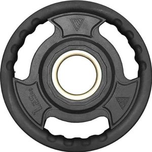 Hit Fitness Uniseks volwassenen Rubber Radial Olympic Weight Discs | 1,25 kg, zwart, 22 cm diameter