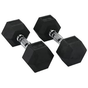 Hit Fitness Dumbbells Hex Unisex Volwassenen | 9 kg, zwart, 9 kg, paar