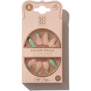 Sosu - Salon Nails - Soft Sage - Faux Nails - 30 Stuks