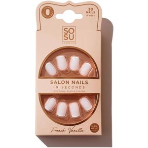 Sosu - Salon Nails - French Vanilla - 30 Faux Nagels - Inclusief Nagellijm