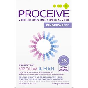 Proceive - Kinderwens Duopak - Voedingssupplement - Vrouw & Man - 56 Capsules