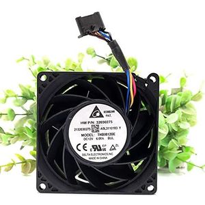 Delta THB0812BE 8038 12V 6.00A 8cm 4-Wire Max Airflow Rate Fan