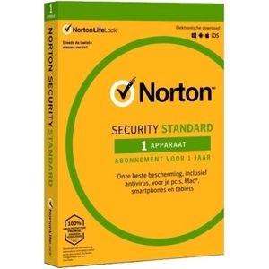 Norton Security Standard | jaarlicentie | altijd de laatste updates | 1 apparaat