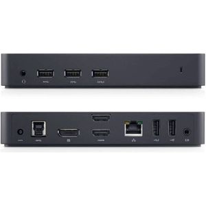 Dell D3100 Dockingstation, USB 3.0 Ultra HD Triple Video (DisplayPort, 2x HDMI, 6x USB, RJ45) Zwart