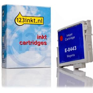 Epson T0443 inktcartridge magenta hoge capaciteit (123inkt huismerk)
