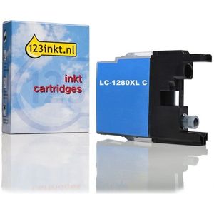 123inkt huismerk vervangt Brother LC-1280XLC inktcartridge cyaan hoge capaciteit