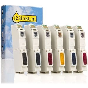 Inktpatroon Epson 24XL (T2438) multipack 6 kleuren hoge capaciteit (123inkt huismerk)