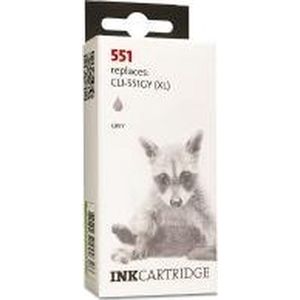 Canon CLI-551GY XL inktcartridge grijs hoge capaciteit (123inkt huismerk)