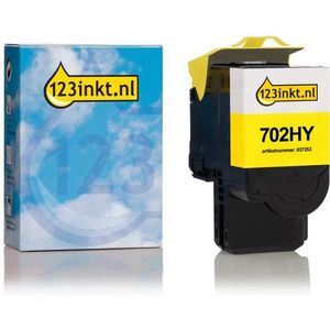 Lexmark 702HY (70C2HY0) toner geel hoge capaciteit (123inkt huismerk)