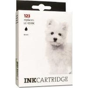 123inkt huismerk vervangt Brother LC-123BK inktcartridge zwart